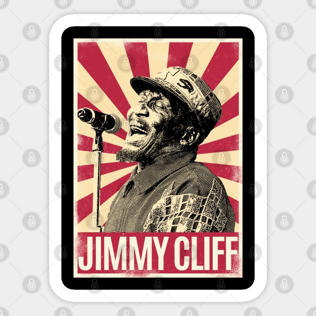 Retro Vintage Jimmy Cliff 80s Sticker by Play And Create